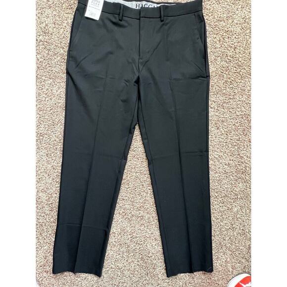 Men's Haggar Slim Straight Dress Pant, NWT, 36"x30", black - Picture 2 of 9